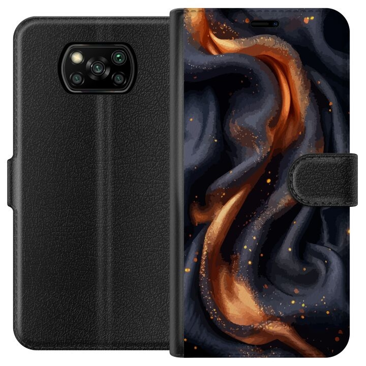 Tegnebogsetui til Xiaomi Poco X3 NFC med Brandigt silke motiv i gruppen SMARTPHONES & TABLETS / Mobil Beskyttelse / Xiaomi hos TP E-commerce Nordic AB (A65358)