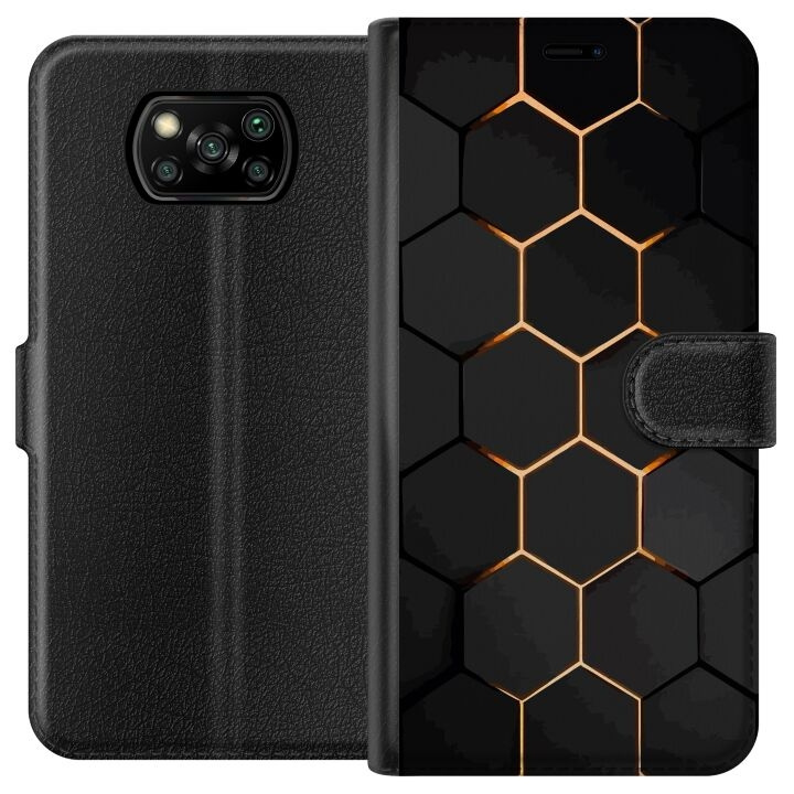Tegnebogsetui til Xiaomi Poco X3 NFC med Luksuriøst Mønster motiv i gruppen SMARTPHONES & TABLETS / Mobil Beskyttelse / Xiaomi hos TP E-commerce Nordic AB (A65382)