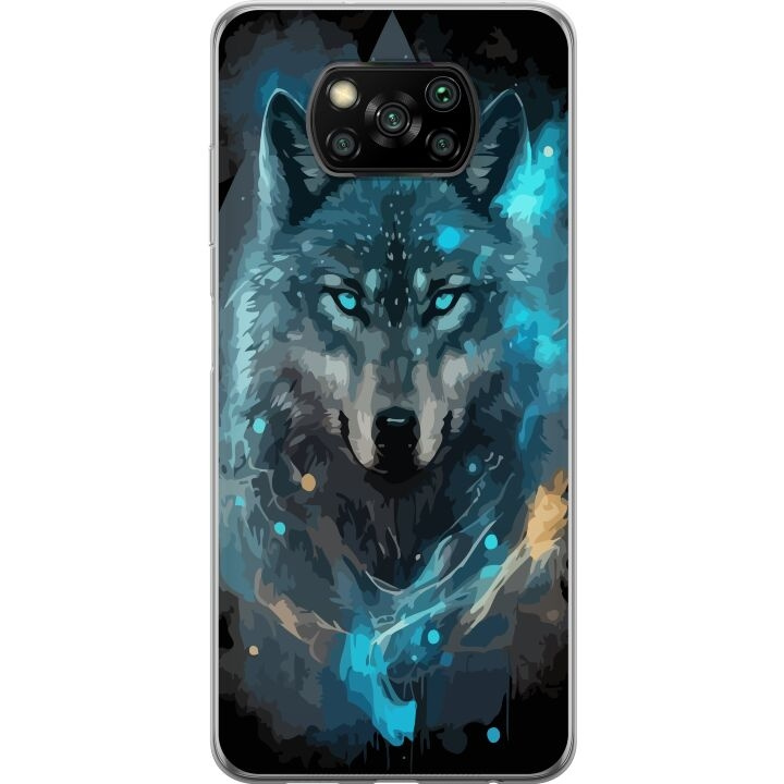 Mobilcover til Xiaomi Poco X3 NFC med Ulve motiv i gruppen SMARTPHONES & TABLETS / Mobil Beskyttelse / Xiaomi hos TP E-commerce Nordic AB (A65389)