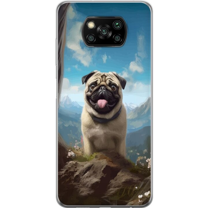Mobilcover til Xiaomi Poco X3 NFC med Glad Hund motiv i gruppen SMARTPHONES & TABLETS / Mobil Beskyttelse / Xiaomi hos TP E-commerce Nordic AB (A65402)