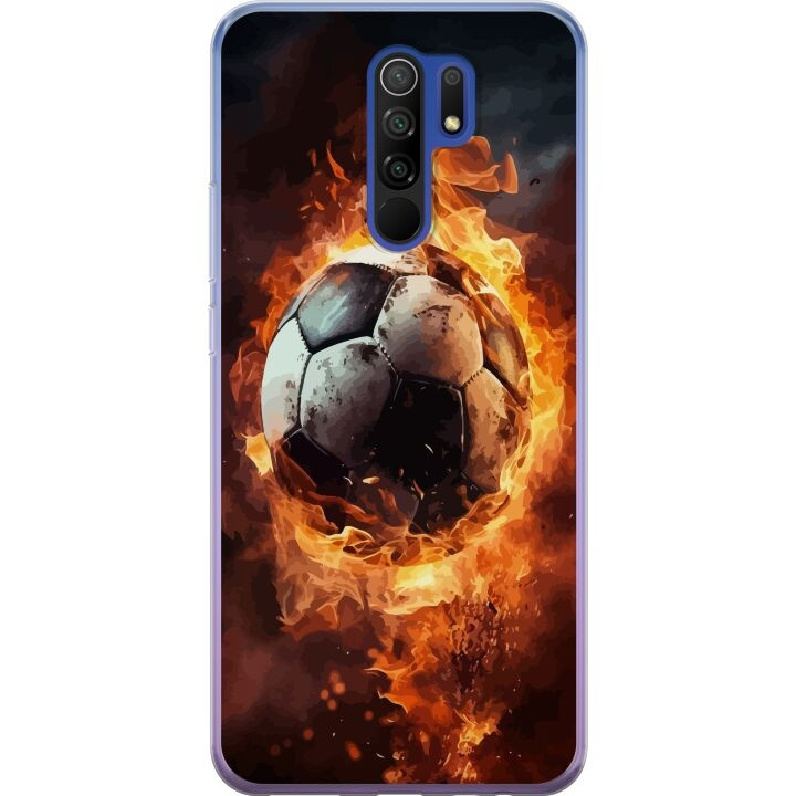 Mobilcover til Xiaomi Redmi 9 med Fodbold motiv i gruppen SMARTPHONES & TABLETS / Mobil Beskyttelse / Xiaomi hos TP E-commerce Nordic AB (A65675)