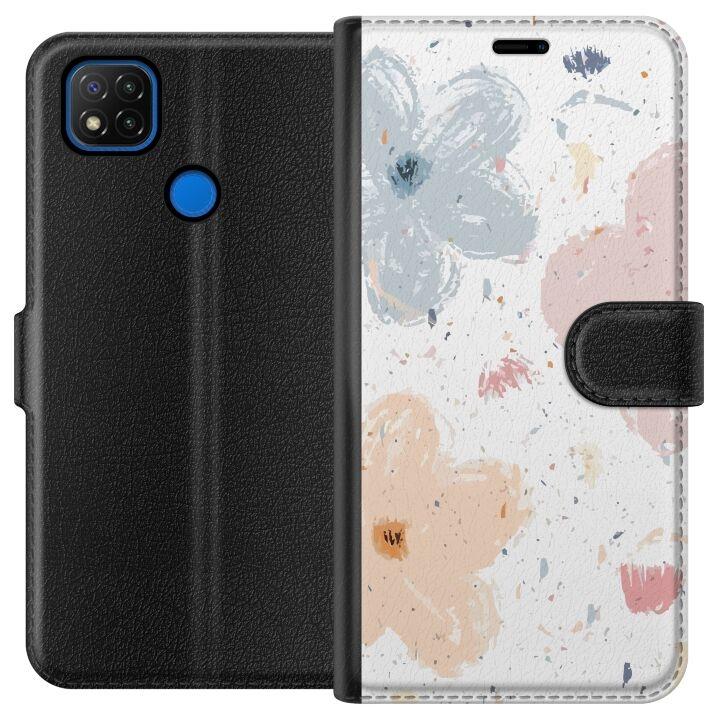 Tegnebogsetui til Xiaomi Redmi 9C med Blomster motiv i gruppen SMARTPHONES & TABLETS / Mobil Beskyttelse / Xiaomi hos TP E-commerce Nordic AB (A65774)