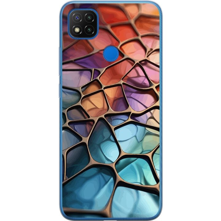 Mobilcover til Xiaomi Redmi 9C med Metallict mønster motiv i gruppen SMARTPHONES & TABLETS / Mobil Beskyttelse / Xiaomi hos TP E-commerce Nordic AB (A65799)