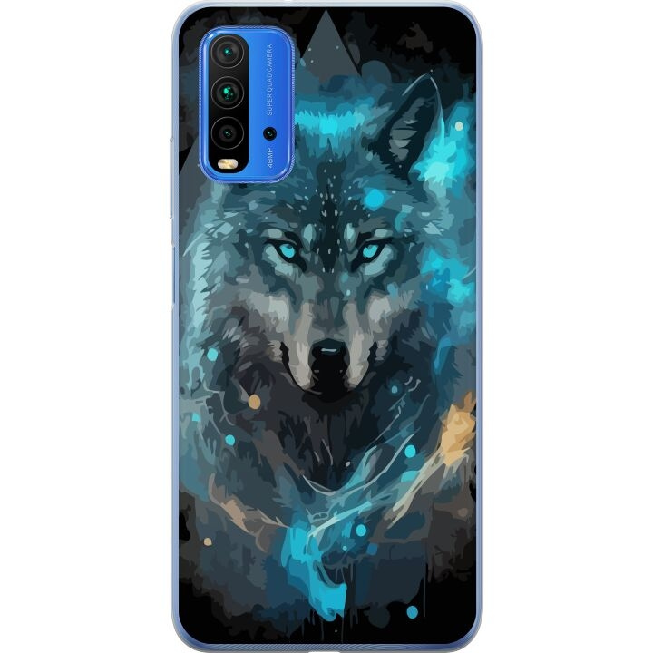 Mobilcover til Xiaomi Redmi 9T med Ulve motiv i gruppen SMARTPHONES & TABLETS / Mobil Beskyttelse / Xiaomi hos TP E-commerce Nordic AB (A65848)