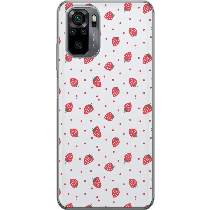 Mobilcover til Xiaomi Redmi Note 10 med Jordbær motiv i gruppen SMARTPHONES & TABLETS / Mobil Beskyttelse / Xiaomi hos TP E-commerce Nordic AB (A65914)