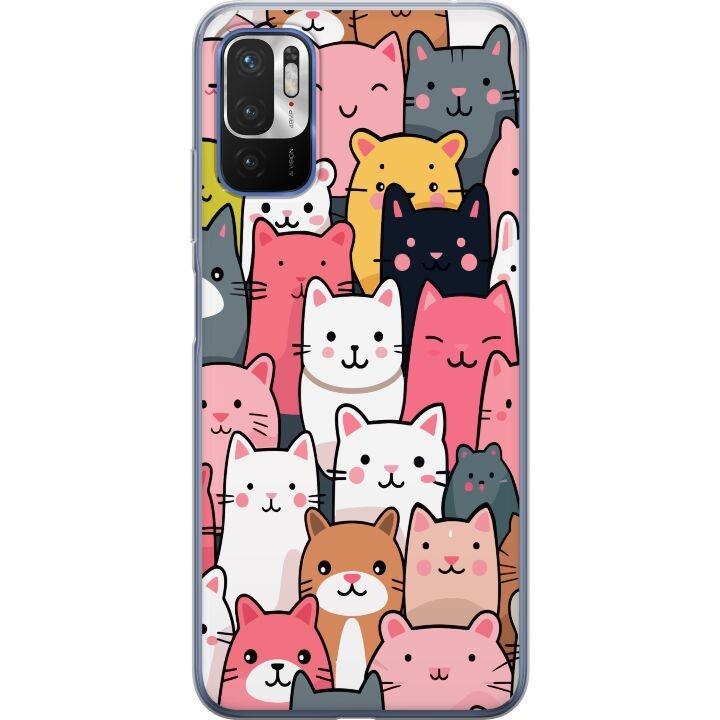 Mobilcover til Xiaomi Redmi Note 10 5G med Katte mønster motiv i gruppen SMARTPHONES & TABLETS / Mobil Beskyttelse / Xiaomi hos TP E-commerce Nordic AB (A65932)