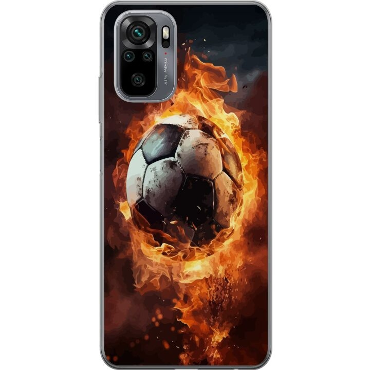 Mobilcover til Xiaomi Redmi Note 10S med Fodbold motiv i gruppen SMARTPHONES & TABLETS / Mobil Beskyttelse / Xiaomi hos TP E-commerce Nordic AB (A66053)