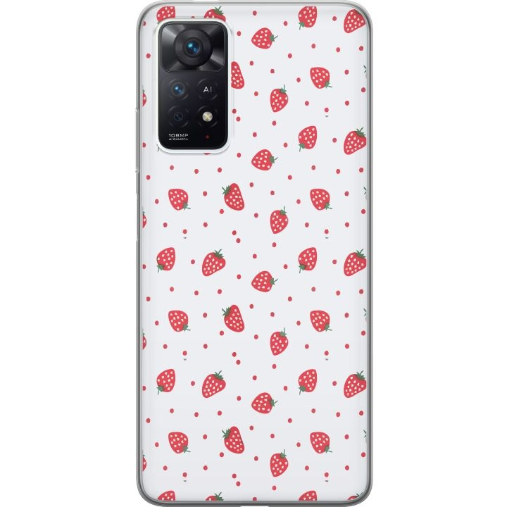 Mobilcover til Xiaomi Redmi Note 11 Pro med Jordbær motiv i gruppen SMARTPHONES & TABLETS / Mobil Beskyttelse / Xiaomi hos TP E-commerce Nordic AB (A66130)