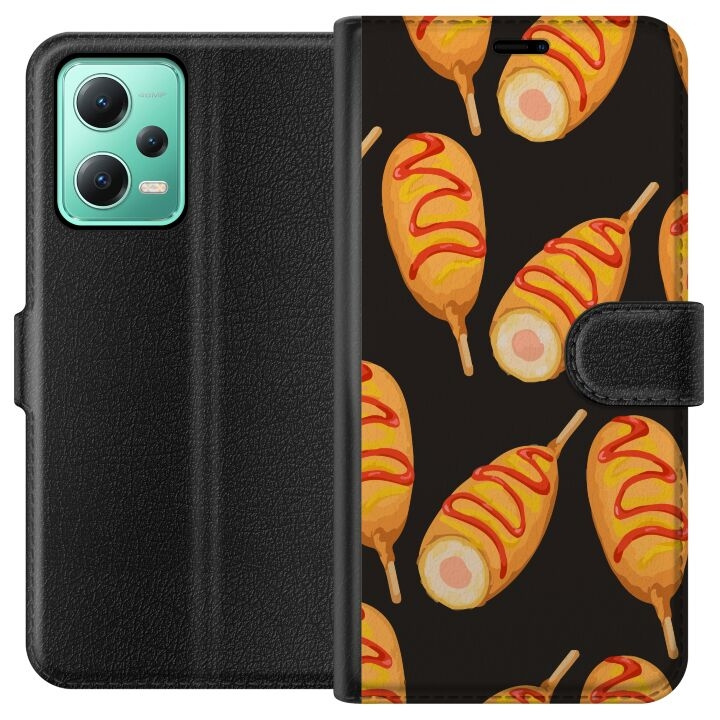Tegnebogsetui til Xiaomi Redmi Note 12 med Kyllingedrumstick motiv i gruppen SMARTPHONES & TABLETS / Mobil Beskyttelse / Xiaomi hos TP E-commerce Nordic AB (A66230)
