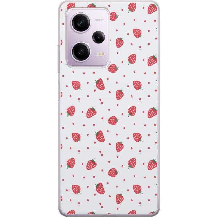 Mobilcover til Xiaomi Redmi Note 12 Pro med Jordbær motiv i gruppen SMARTPHONES & TABLETS / Mobil Beskyttelse / Xiaomi hos TP E-commerce Nordic AB (A66319)