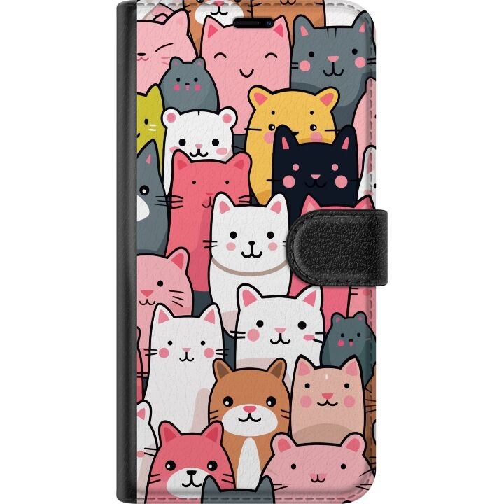 Tegnebogsetui til Xiaomi Redmi Note 13 Pro med Katte mønster motiv i gruppen SMARTPHONES & TABLETS / Mobil Beskyttelse / Xiaomi hos TP E-commerce Nordic AB (A66391)