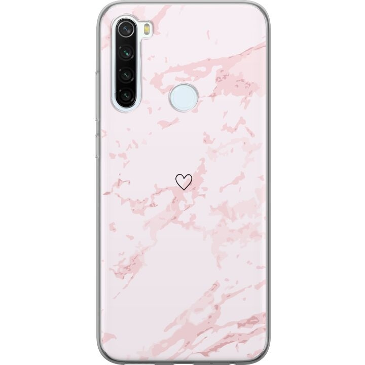 Mobilcover til Xiaomi Redmi Note 8 med Rosa Hjerte motiv i gruppen SMARTPHONES & TABLETS / Mobil Beskyttelse / Xiaomi hos TP E-commerce Nordic AB (A66487)