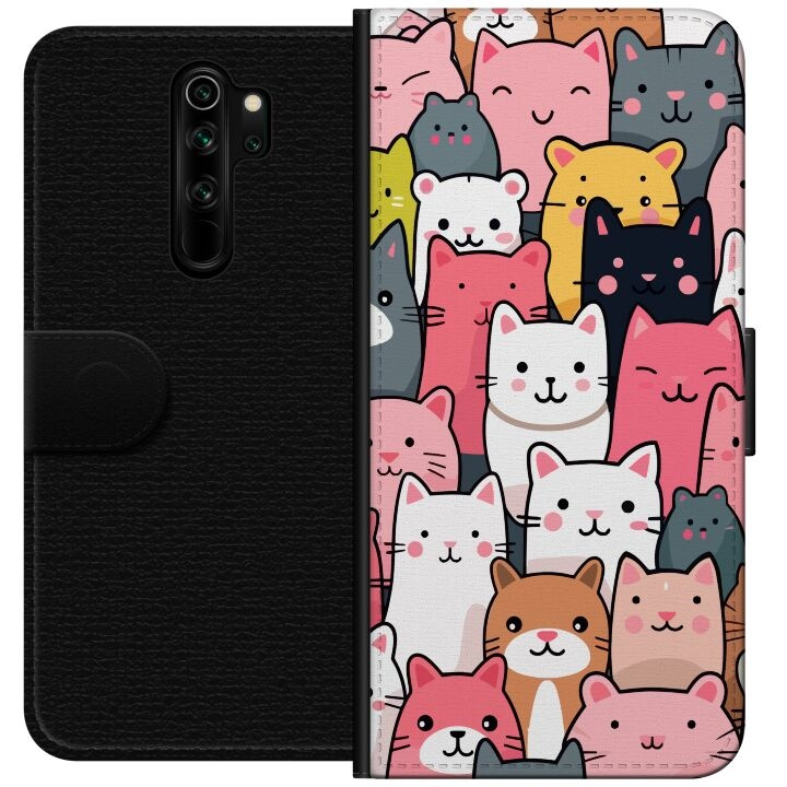 Tegnebogsetui til Xiaomi Redmi Note 8 Pro med Katte mønster motiv i gruppen SMARTPHONES & TABLETS / Mobil Beskyttelse / Xiaomi hos TP E-commerce Nordic AB (A66499)