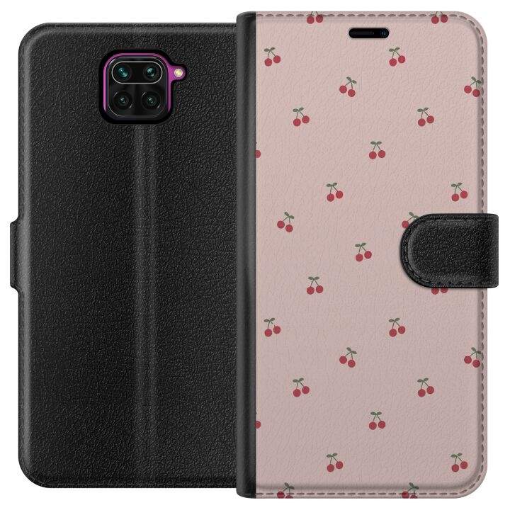 Tegnebogsetui til Xiaomi Redmi Note 9 med Kirsebær motiv i gruppen SMARTPHONES & TABLETS / Mobil Beskyttelse / Xiaomi hos TP E-commerce Nordic AB (A66552)