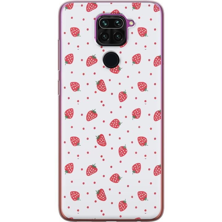 Mobilcover til Xiaomi Redmi Note 9 med Jordbær motiv i gruppen SMARTPHONES & TABLETS / Mobil Beskyttelse / Xiaomi hos TP E-commerce Nordic AB (A66589)