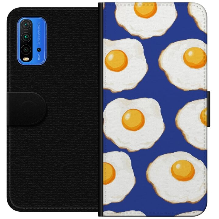 Tegnebogsetui til Xiaomi Redmi Note 9 4G med Stegte æg motiv i gruppen SMARTPHONES & TABLETS / Mobil Beskyttelse / Xiaomi hos TP E-commerce Nordic AB (A66605)