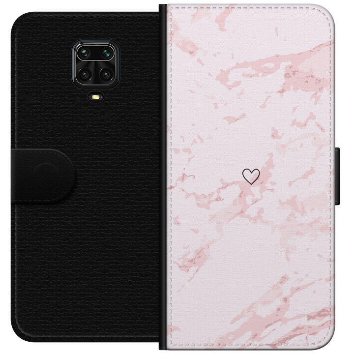 Tegnebogsetui til Xiaomi Redmi Note 9S med Rosa Hjerte motiv i gruppen SMARTPHONES & TABLETS / Mobil Beskyttelse / Xiaomi hos TP E-commerce Nordic AB (A66676)