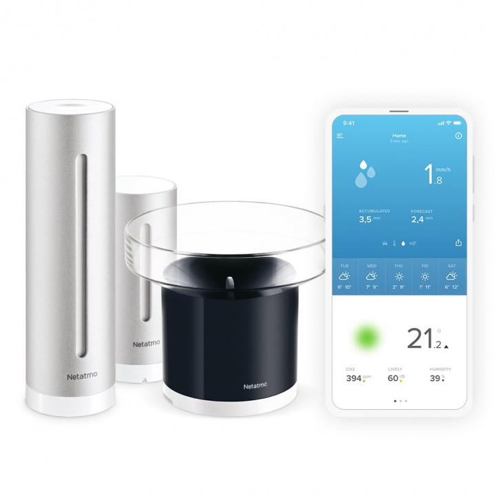 Netatmo Smart vejrstation + regnmålerpakke i gruppen HJEM, HUS & HAVE / Smart hjem / Smart home systemer hos TP E-commerce Nordic AB (A66845)