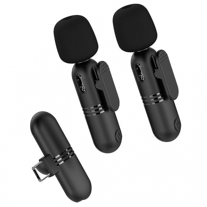 2-pack Trådlös mikrofon för vlogging eller gaming i gruppen SPORT, FRITID & HOBBY / Sjove gadgets / Smarte løsninger hos TP E-commerce Nordic AB (A70037)