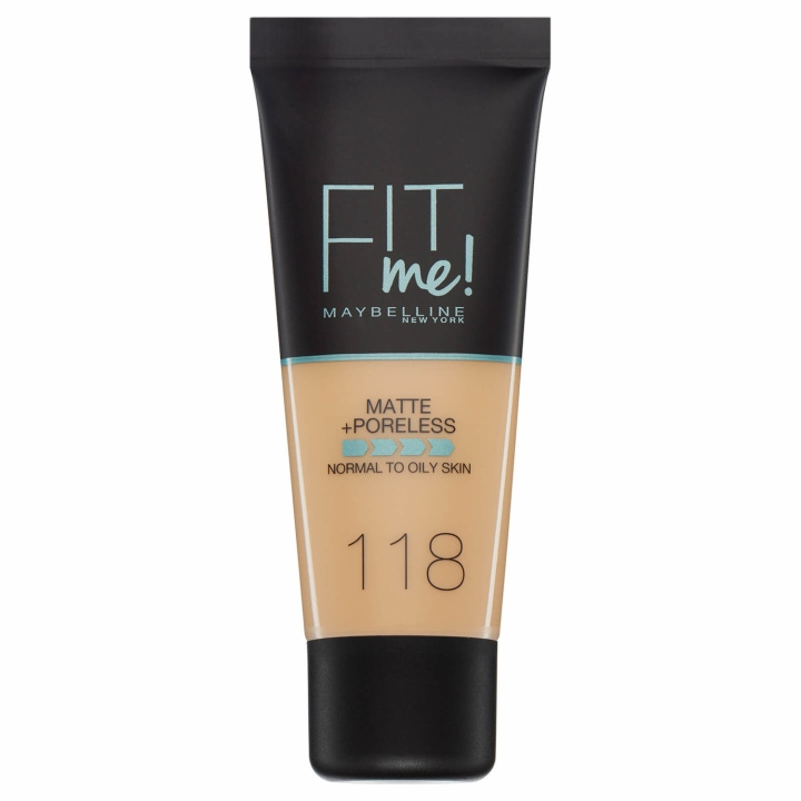 Maybelline Fit Me Matte + Poreless Foundation - 118 Nude i gruppen SKØNHED & HELSE / Makeup / Makeup ansigt / Foundation hos TP E-commerce Nordic AB (C00075)