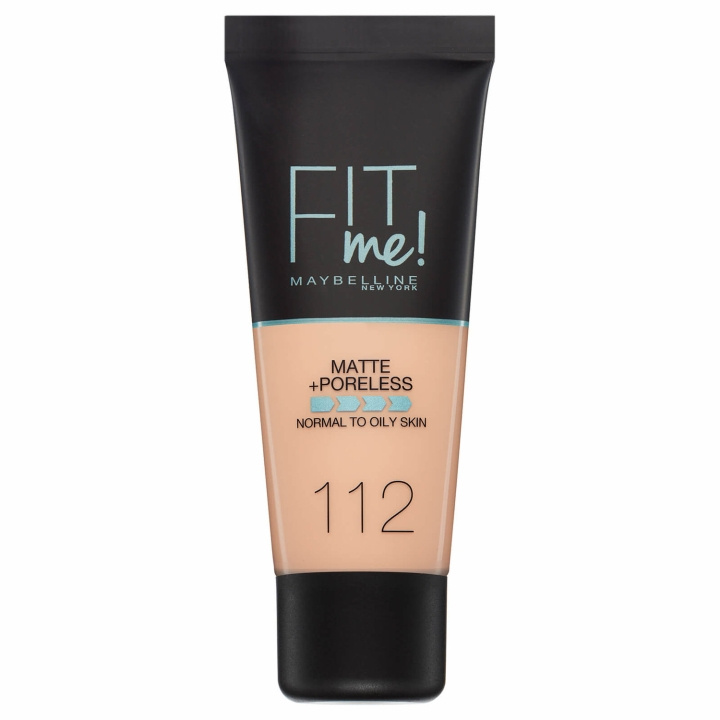 Maybelline Fit Me Matte + Poreless Foundation - 112 Soft Beige i gruppen SKØNHED & HELSE / Makeup / Makeup ansigt / Foundation hos TP E-commerce Nordic AB (C00076)