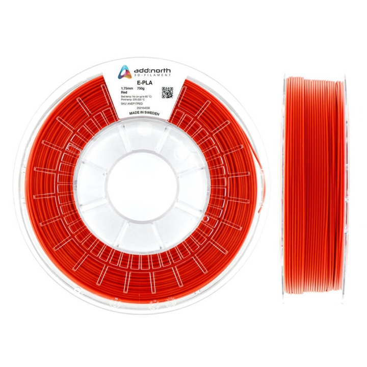 ADDNORTH Filament E-PLA 1.75mm 750g Rød i gruppen COMPUTERTILBEHØR / Printere og tilbehør / Printere / 3D-printere og tilbehør / Tillbehör hos TP E-commerce Nordic AB (C00101)