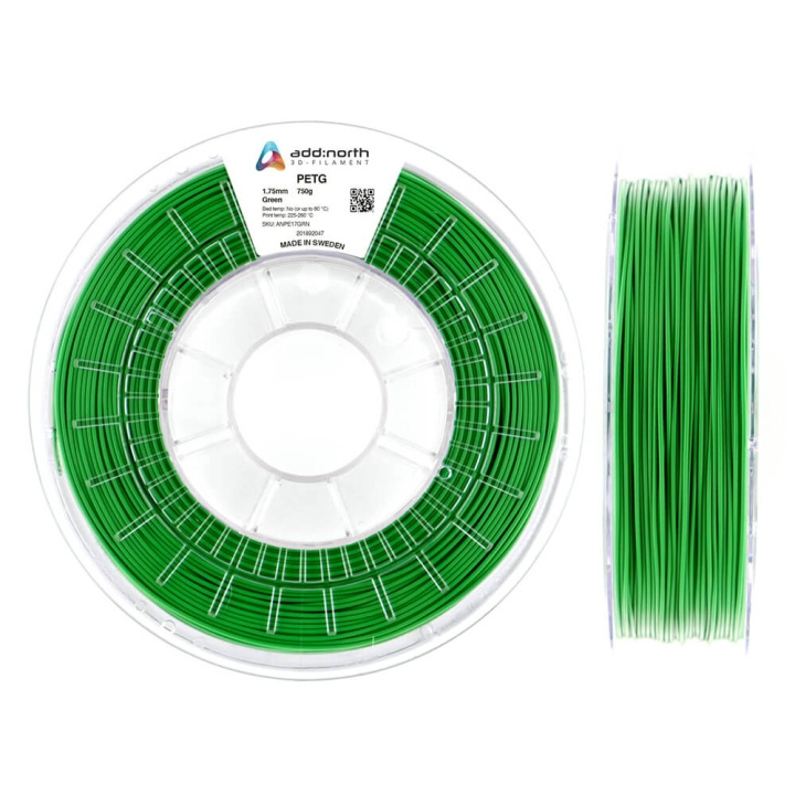 ADDNORTH Filament PETG 1.75mm 750g Grøn i gruppen COMPUTERTILBEHØR / Printere og tilbehør / Printere / 3D-printere og tilbehør / Tillbehör hos TP E-commerce Nordic AB (C00115)