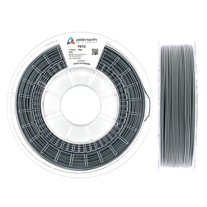 ADDNORTH PETG 750g Grey i gruppen COMPUTERTILBEHØR / Printere og tilbehør / Printere / 3D-printere og tilbehør / Tillbehör hos TP E-commerce Nordic AB (C00116)