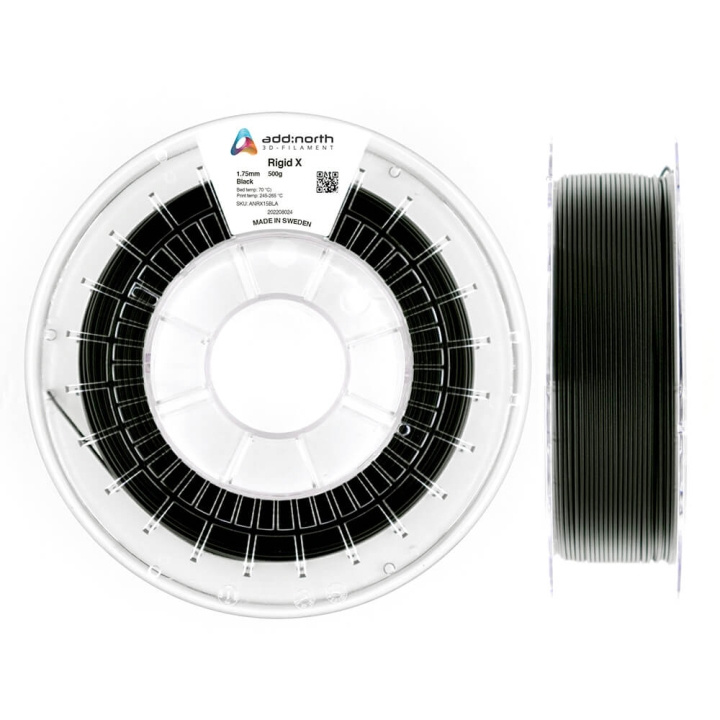 ADDNORTH Filament Rigid X 1.75mm 500g Black i gruppen COMPUTERTILBEHØR / Printere og tilbehør / Printere / 3D-printere og tilbehør / Tillbehör hos TP E-commerce Nordic AB (C00132)