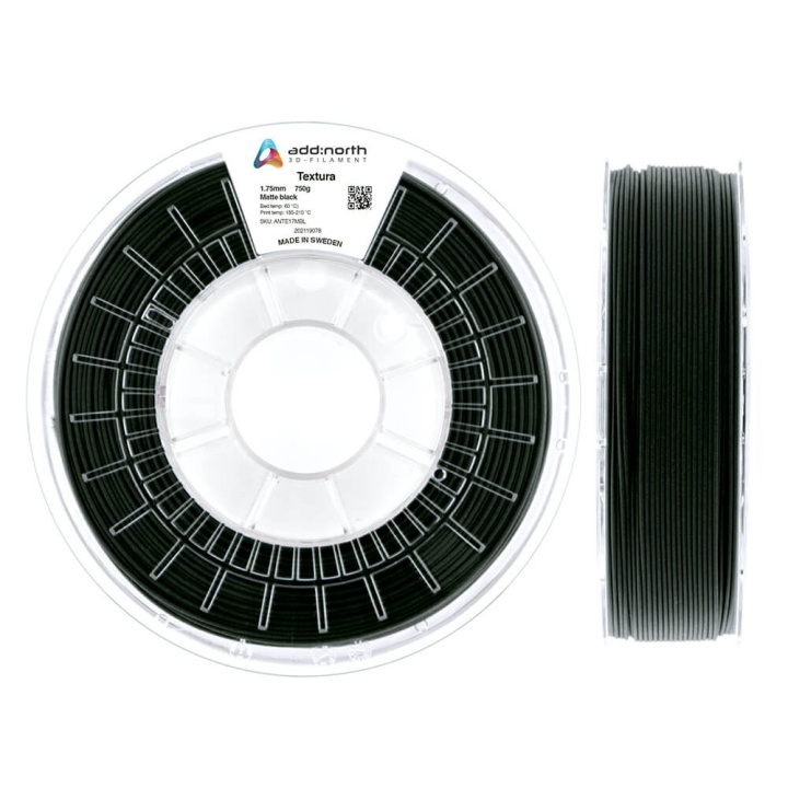 ADDNORTH Filament Textura 1.75mm 750g Matsort i gruppen COMPUTERTILBEHØR / Printere og tilbehør / Printere / 3D-printere og tilbehør / Tillbehör hos TP E-commerce Nordic AB (C00133)
