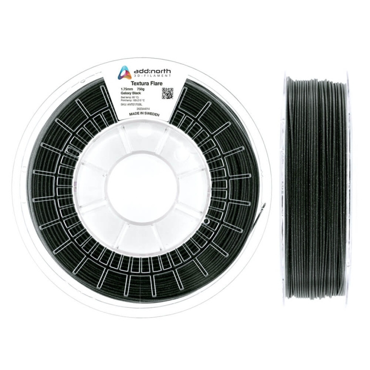 ADDNORTH Filament Textura Flare 1.75mm 750g Galaxy Sort i gruppen COMPUTERTILBEHØR / Printere og tilbehør / Printere / 3D-printere og tilbehør / Tillbehör hos TP E-commerce Nordic AB (C00137)