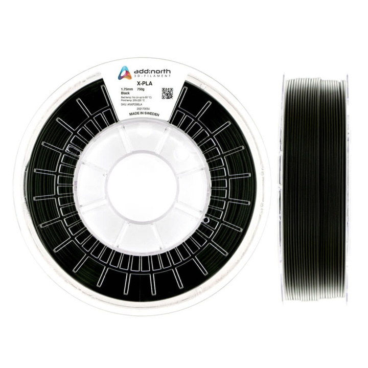 ADDNORTH Filament X-PLA 1.75mm 750g Sort i gruppen COMPUTERTILBEHØR / Printere og tilbehør / Printere / 3D-printere og tilbehør / Tillbehör hos TP E-commerce Nordic AB (C00142)