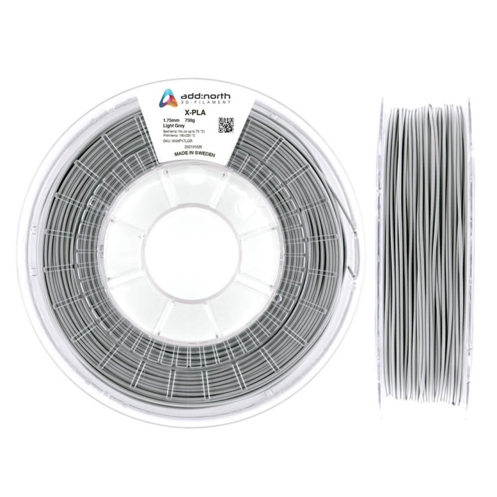 ADDNORTH Filament X-PLA 1.75mm 750g Lysegrå i gruppen COMPUTERTILBEHØR / Printere og tilbehør / Printere / 3D-printere og tilbehør / Tillbehör hos TP E-commerce Nordic AB (C00143)