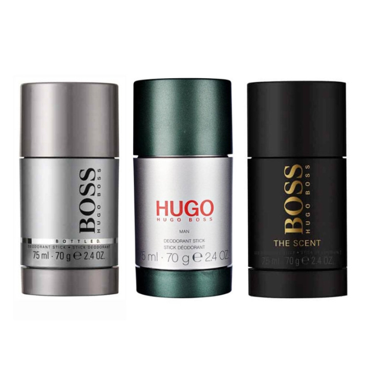 3-pack Hugo Boss Deostick Bottled + Hugo Man + The Scent 75ml i gruppen SKØNHED & HELSE / Duft & Parfume / Deodorant / Deo for ham hos TP E-commerce Nordic AB (C00270)