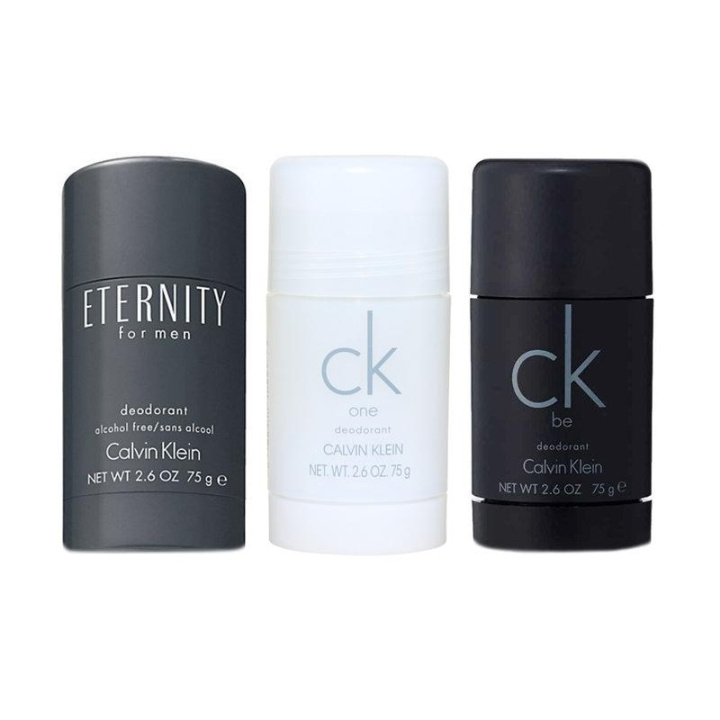 3-pack Calvin Klein Deostick Eternity + CK One + CK Be 75ml i gruppen SKØNHED & HELSE / Duft & Parfume / Deodorant / Deo for ham hos TP E-commerce Nordic AB (C00271)