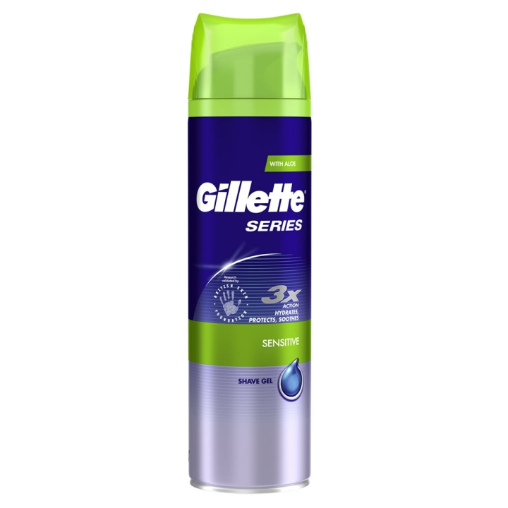 Gillette Series Sensitive Skin Shave Gel 200ml i gruppen SKØNHED & HELSE / Hår og styling / Barbering og trimning / Barberskraber og tilbehør hos TP E-commerce Nordic AB (C00453)