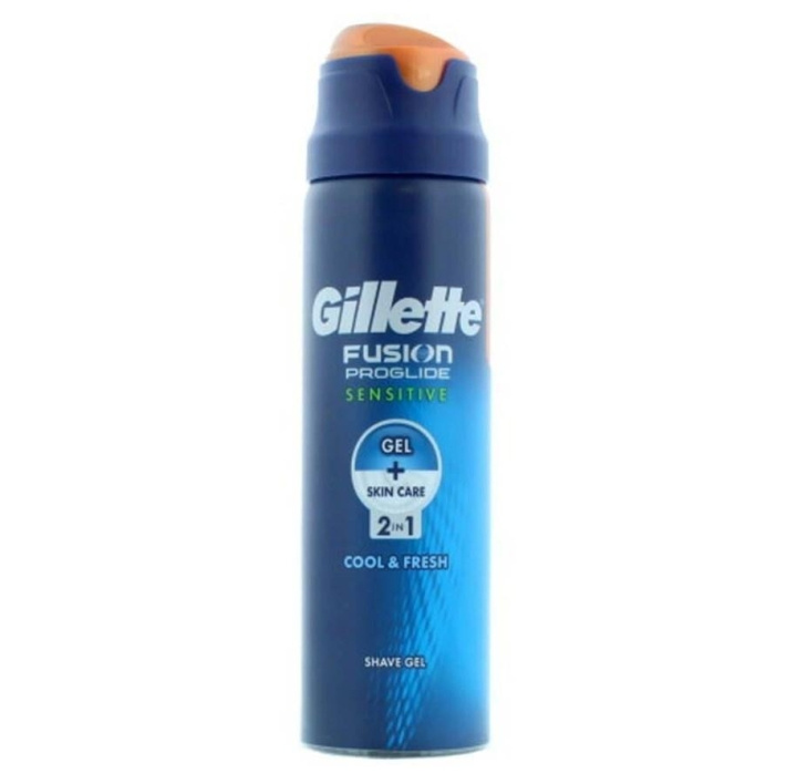 Gillette Fusion Sensitive Shave Gel Cool & Fresh 170ml i gruppen SKØNHED & HELSE / Hår og styling / Barbering og trimning / Barberskraber og tilbehør hos TP E-commerce Nordic AB (C00463)