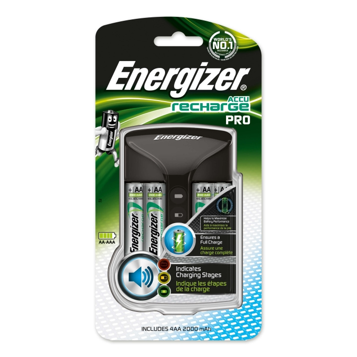 Energizer Batterioplader Pro incl. 4x AA 2000mAh i gruppen HJEMMEELEKTRONIK / Batterier og opladere / Batterioplader hos TP E-commerce Nordic AB (C00505)