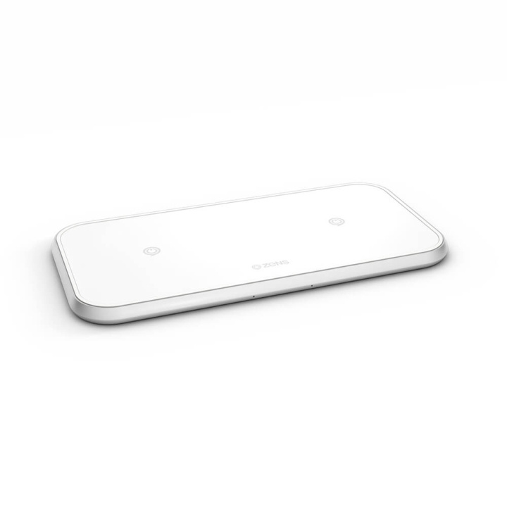 Zens Dual Alu Charger 30W PD White i gruppen SMARTPHONES & TABLETS / Opladere og kabler / Trådløs Qi oplader hos TP E-commerce Nordic AB (C00550)