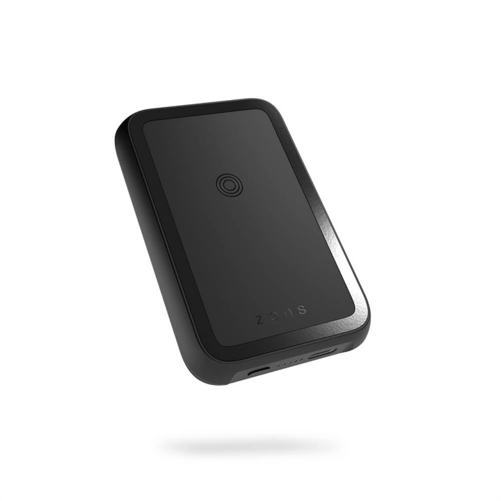 Zens Magnetisk Qi Powerbank One Side 4000mAh, Qi-Genopladelig Sort i gruppen SMARTPHONES & TABLETS / Opladere og kabler / Powerbanks hos TP E-commerce Nordic AB (C00552)