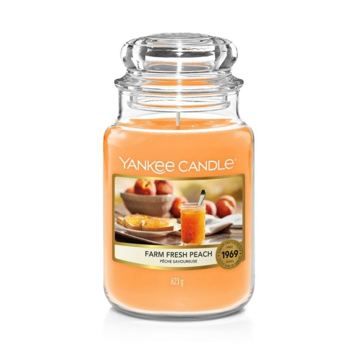 Yankee Candle Classic Large Farm Fresh Peach 623g i gruppen SKØNHED & HELSE / Duft & Parfume / Øvrig duft / Duftlys hos TP E-commerce Nordic AB (C00645)