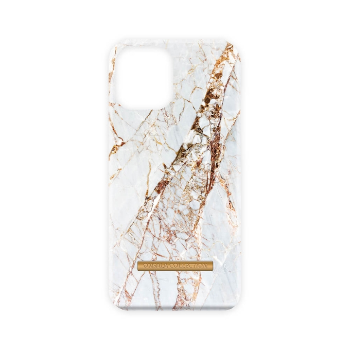 ONSALA COLLECTION Mobil Cover Soft White Rhino Marble iPhone 13 i gruppen SMARTPHONES & TABLETS / Mobil Beskyttelse / Apple / iPhone 13 / Cover hos TP E-commerce Nordic AB (C00727)