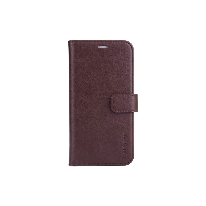 RADICOVER Strålingsbeskyttende Wallet PU iPhone 13 Flipcover RFID Brun i gruppen SMARTPHONES & TABLETS / Mobil Beskyttelse / Apple / iPhone 13 / Cover hos TP E-commerce Nordic AB (C00737)