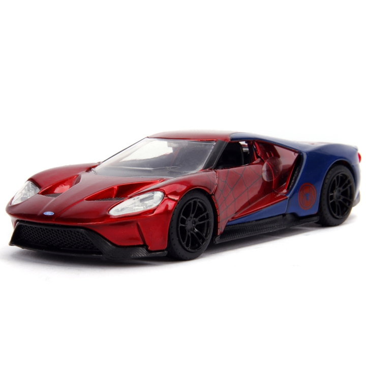 Marvel Spiderman Ford GT 1:32 i gruppen LEGETØJ, BØRN & BABY / Legetøj / Legetøjsbiler hos TP E-commerce Nordic AB (C00872)