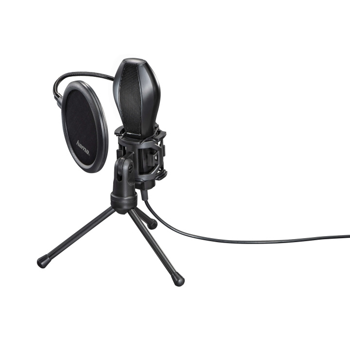 Hama Mikrofon Stream USB Svart i gruppen COMPUTERTILBEHØR / Computer Tilbehør / Mikrofoner hos TP E-commerce Nordic AB (C01431)