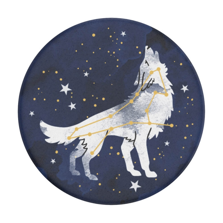 PopSockets Sirius Wolf Removable Grip with Standfunction i gruppen SMARTPHONES & TABLETS / Øvrigt tilbehør / Popsockets hos TP E-commerce Nordic AB (C01525)