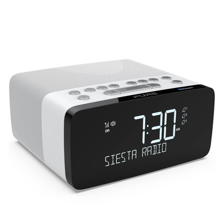 PURE FM/DAB/DAB+/BT/Qi Siesta Charge Clockradio Polar i gruppen HJEMMEELEKTRONIK / Lyd & billede / Hjemmebiograf, HiFi & Bærbar / Radio og vækkeure / Klokradio hos TP E-commerce Nordic AB (C01538)