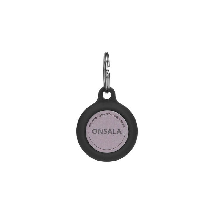 Onsala Airtag Holder Silikone med Nøglering Sort i gruppen SMARTPHONES & TABLETS / Øvrigt tilbehør / Andet hos TP E-commerce Nordic AB (C01542)