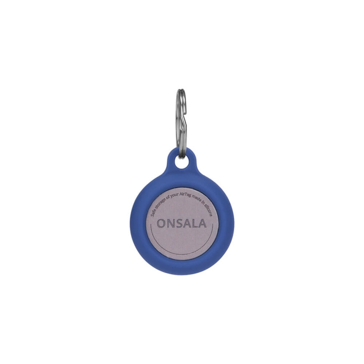 Onsala Airtag Holder Silicone Blue with Keyring i gruppen SMARTPHONES & TABLETS / Øvrigt tilbehør / Andet hos TP E-commerce Nordic AB (C01543)
