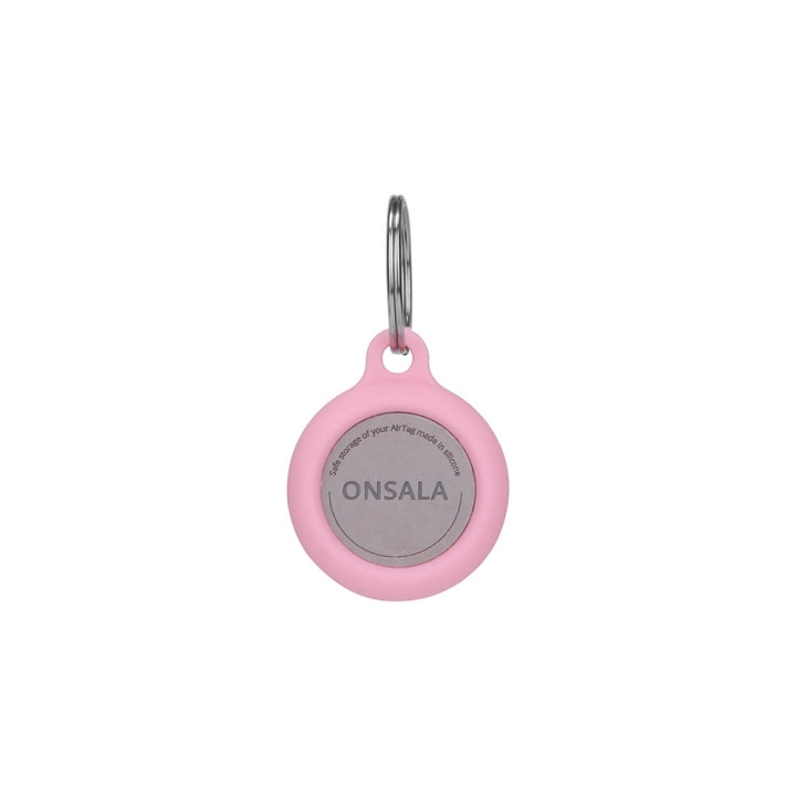 Onsala Airtag Holder Silikone med Nøglering Rosa i gruppen SMARTPHONES & TABLETS / Øvrigt tilbehør / Andet hos TP E-commerce Nordic AB (C01544)